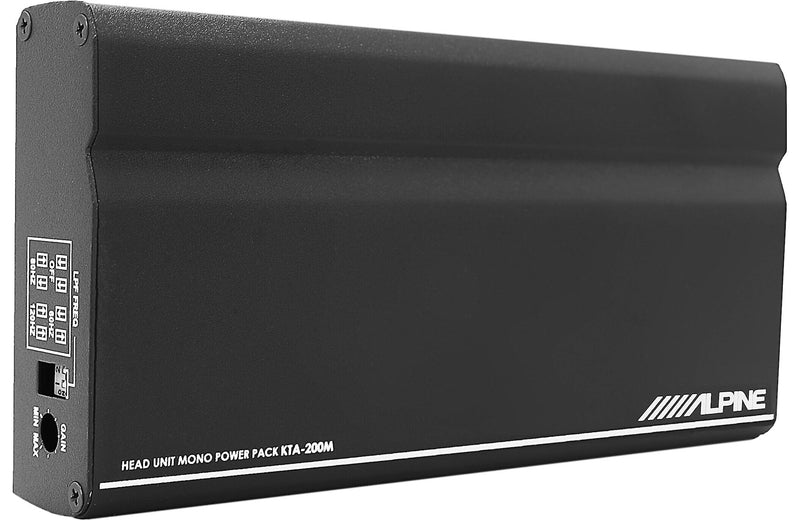 Alpine KTA-200M Power Pack Compact mono subwoofer amplifier — 200 watts RMS x 1 at 2 or 4 ohms