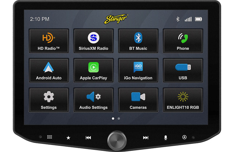 Stinger IX210 HORIZON10 – 10" Floating Touchscreen Multimedia Receiver with Apple CarPlay, Android Auto, Bluetooth & HDMI Input