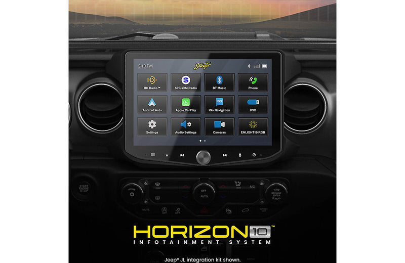 Stinger IX210 HORIZON10 – 10" Floating Touchscreen Multimedia Receiver with Apple CarPlay, Android Auto, Bluetooth & HDMI Input