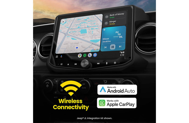 Stinger IX210 HORIZON10 – 10" Floating Touchscreen Multimedia Receiver with Apple CarPlay, Android Auto, Bluetooth & HDMI Input