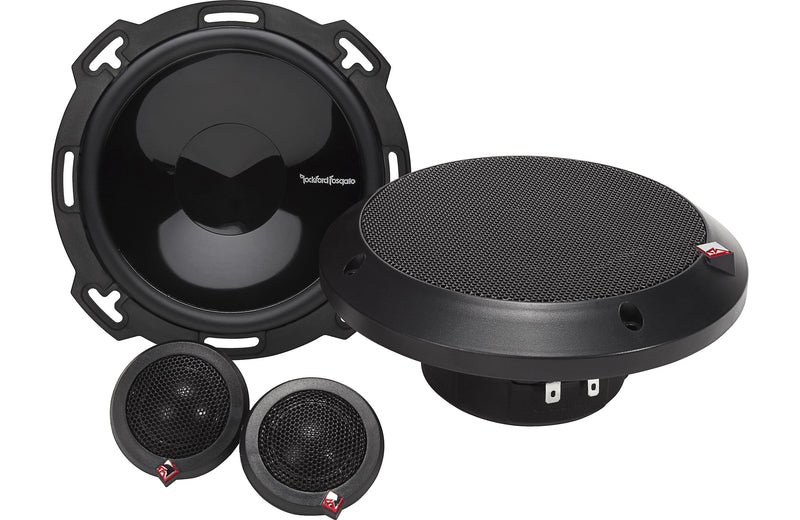 Rockford Fosgate P16-S Punch 6" Component Car Speakers – 2-Way System with Separate Tweeters & Crossovers, 120 Watts