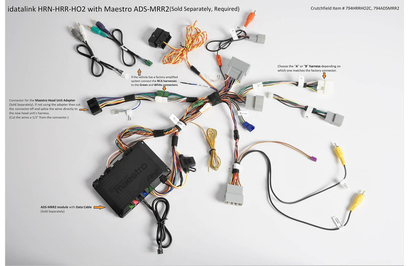 iDatalink HRN-HRR-HO2 Connect a new iDatalink-ready car stereo and retain steering wheel controls and backup camera in select Honda vehicles