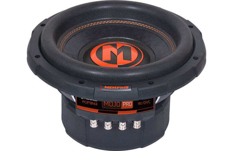 Memphis Audio MJP1044 MOJO Pro Series 10" component subwoofer with dual 4-ohm voice coils