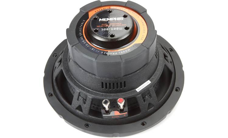Memphis Audio PRX1024 Power Reference Series 10" dual voice coil component subwoofer — selectable 2- or 4-ohm impedance