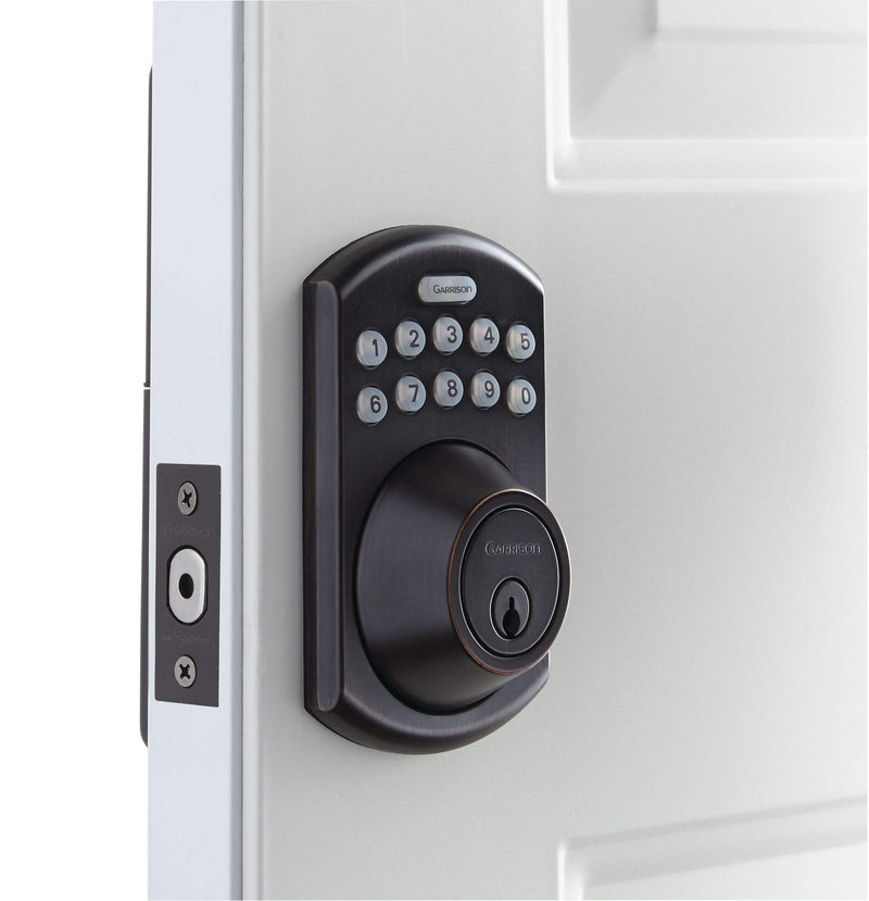 Garrison Electronic Deadbolt Door Lock, Oxidized Bronze OPEN-BOX