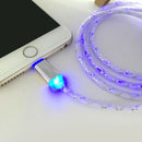 Câble Lightning vers USB à LED bleue pour iPhone Apple