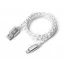 Câble Lightning vers USB à LED argenté pour iPhone Apple