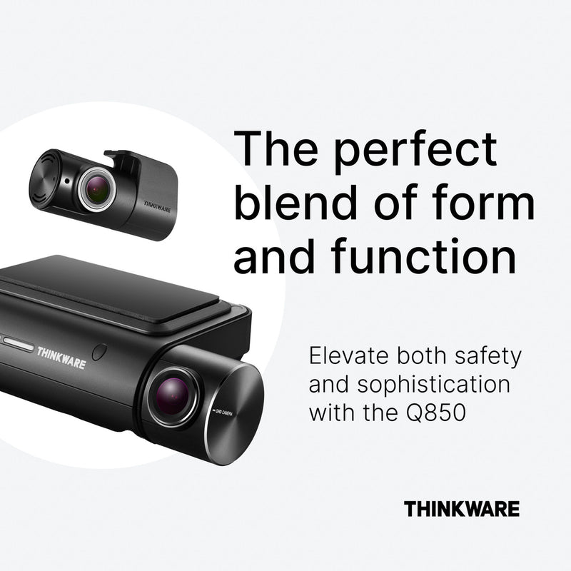 Thinkware Q850 2K QHD Front + Rear Dashcam With Wi-Fi & Super Night Vision