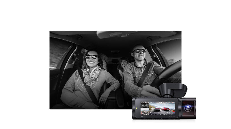 Vantrue Nexus 4 Pro - 4K HDR 3-Channel WiFi Front, Inside and Rear Dash Camera