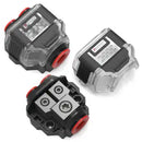 T-Spec v12 VDB2 Series Distribution Block - 1/0 Ga. In - (2) 4/8 Ga. Out