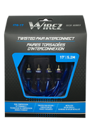 Wirez Tech Series 4 Channel Twisted Pair Interconnect 17 feet - Bass Electronics