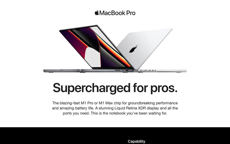 2021 Apple MacBook Pro (14-inch, Apple M1 Pro chip with 8‑core CPU and 14‑core GPU, 16GB RAM, 512GB SSD) - Space Grey - English