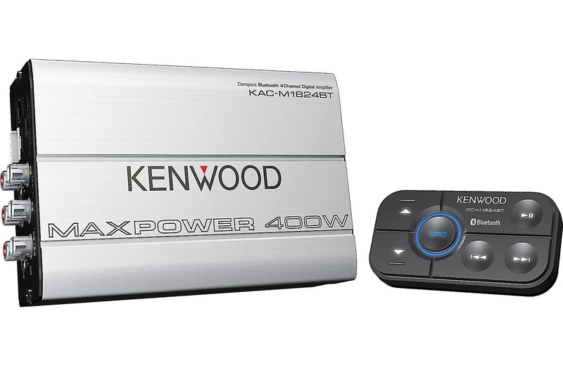 Kenwood KAC-M1824BT Compact 4-channel amplifier with Bluetooth® connectivity — 45 watts RMS x 4 - Bass Electronics