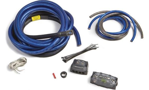 Kicker PKD1 1/0-gauge dual amplifier power wiring kit - Bass Electronics