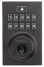 Weiser Smartcode 10 Keyless Entry Contemporary Deadbolt in Black - Bass Electronics