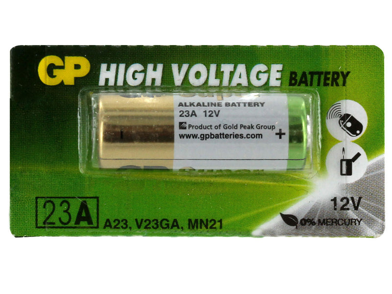 GP Alkaline Batteries (23AE - 12 Volt) Single Battery - Bass Electronics