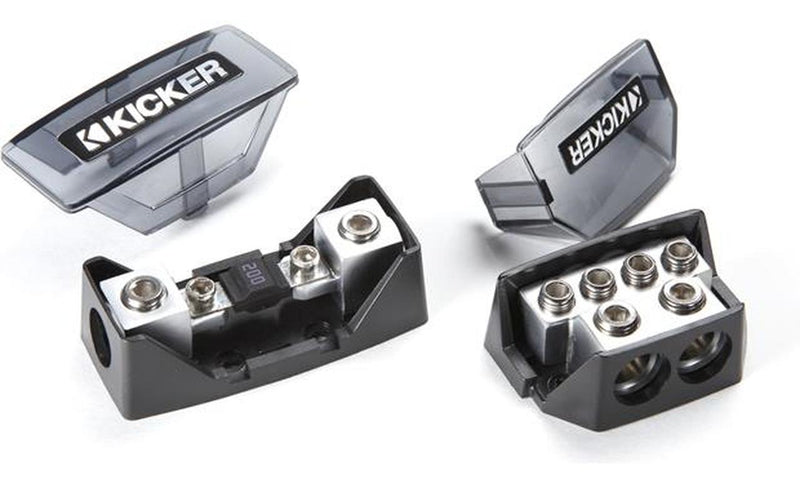 Kicker PKD1 1/0-gauge dual amplifier power wiring kit - Bass Electronics