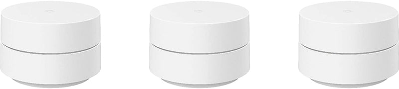 Google WiFi AC1200 Wireless Dual-Band Gigabit Mesh Wi-Fi Router (Snow, 3-Pack) - Bass Electronics