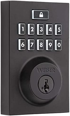 Weiser Smartcode 10 Keyless Entry Contemporary Deadbolt in Black - Bass Electronics