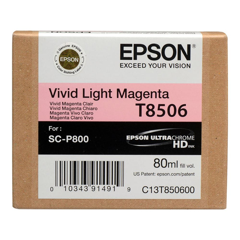 Epson T8506 UltraChrome HD Vivid Light Magenta Ink Cartridge - Bass Electronics