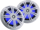 Kicker 45KM604WL 6.5 Inch 2 Way Coaxial Marine Light Up LED Boat Speakers - Bass Electronics