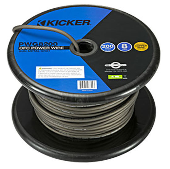 Kicker 46PWG050 Power Wire, Spool, Gray, 1/0ga, 50ft - Bass Electronics