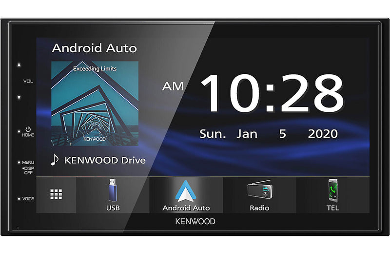 Kenwood DMX47S Touchscreen 6.8" Digital Media Receiver with Apple Carplay Android Auto - Bass Electronics
