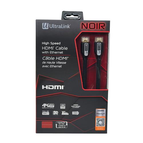 UltraLink Noir High Speed Premium Certified HDMI with Ethernet - 9.15m / 30ft (ULN915MP) - Bass Electronics