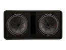 Kicker CompR 10"(25cm) Dual subwoofers in Vented Enclosure, 2-Ohm, 800W - Bass Electronics