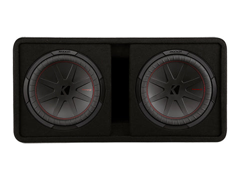 Kicker CompR 12"(30cm) Dual subwoofers in Vented Enclosure, 2-Ohm, 1000W - Bass Electronics