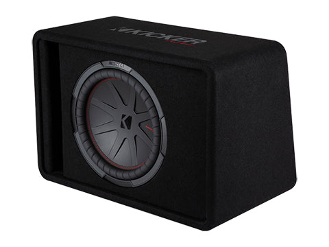 Kicker CompR 12" (30cm) single subwoofer in Vented Enclosure, 2-Ohm, 500W - Bass Electronics