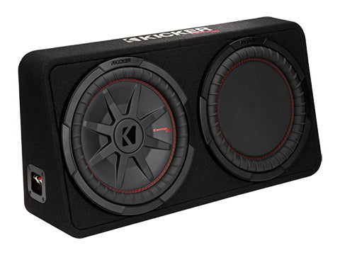 Kicker CompRT 12"(30cm) Subwoofer in Thin Profile Enclosure, 2-Ohm, 500W - Bass Electronics