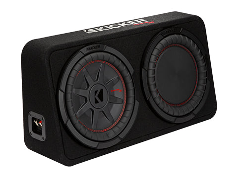 Kicker CompRT 8"(20cm) Subwoofer in Thin Profile Enclosure, 2-Ohm, 300W - Bass Electronics