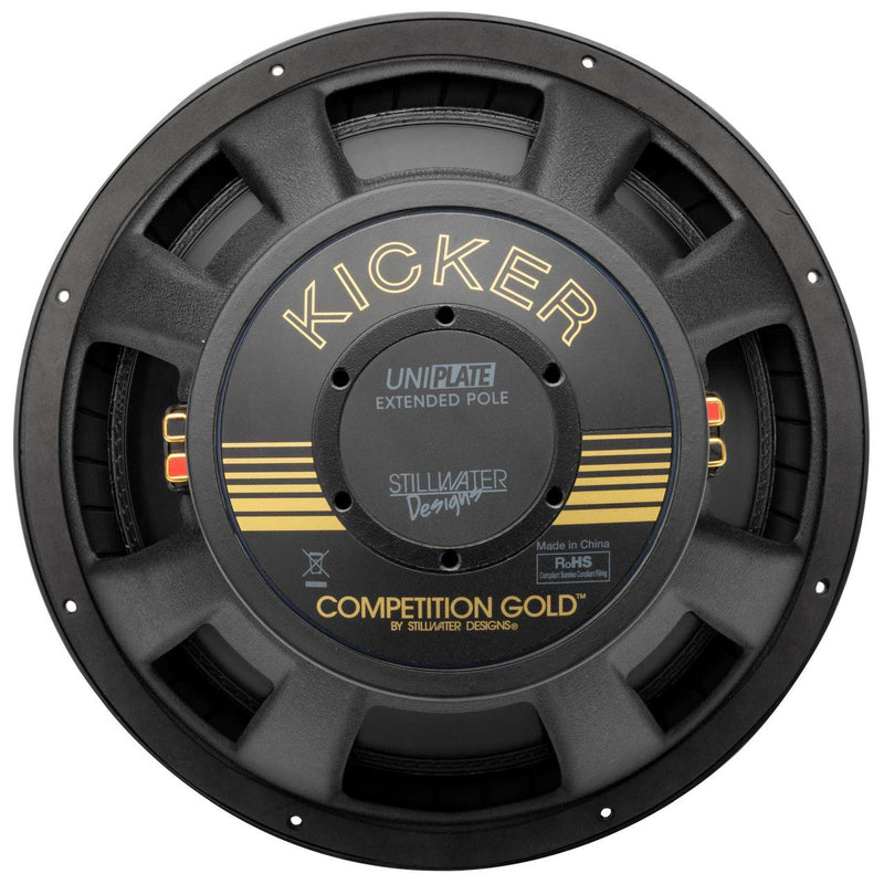 Kicker 50GOLD124 1000 Watts 12" Competition Gold Series Dual 4-Ohms Car Subwoofer
