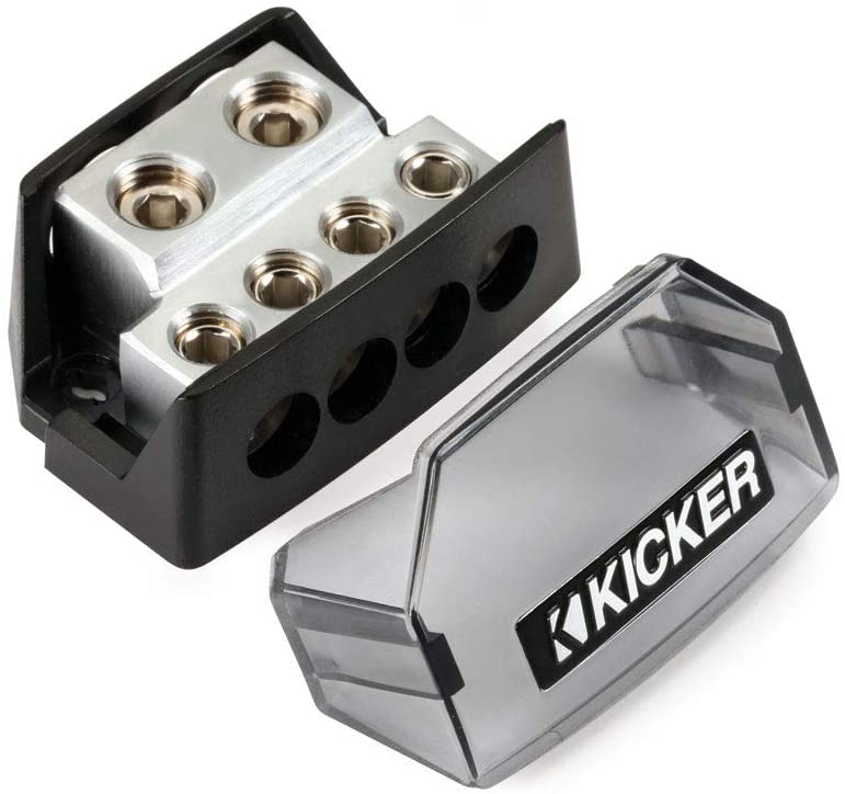 Kicker 46DB4 DB4 – Distribution Block, 1/0-8 AWG (2), 4-8 AWG out (4) - Bass Electronics