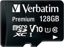VERBATIM 128GB Premium microSDXC Memory Card with Adapter, UHS-I V10 U1 Class 10, Black (44085) - Bass Electronics