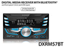 DUAL DXRM57BT Double-DIN In-Dash Mechless AM/FM Receiver with Bluetooth(R) - Bass Electronics