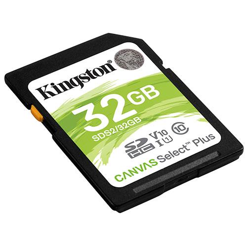 Kingston Canvas Select Class 10 UHS-I SDHC Memory Card - 32GB - Bass Electronics