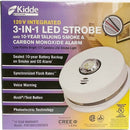 Kidde P4010ACLEDSCOCA 120 VAC Integrated 3-in-1 LED Strobe and 10-Year Talking Smoke & CO Alarm