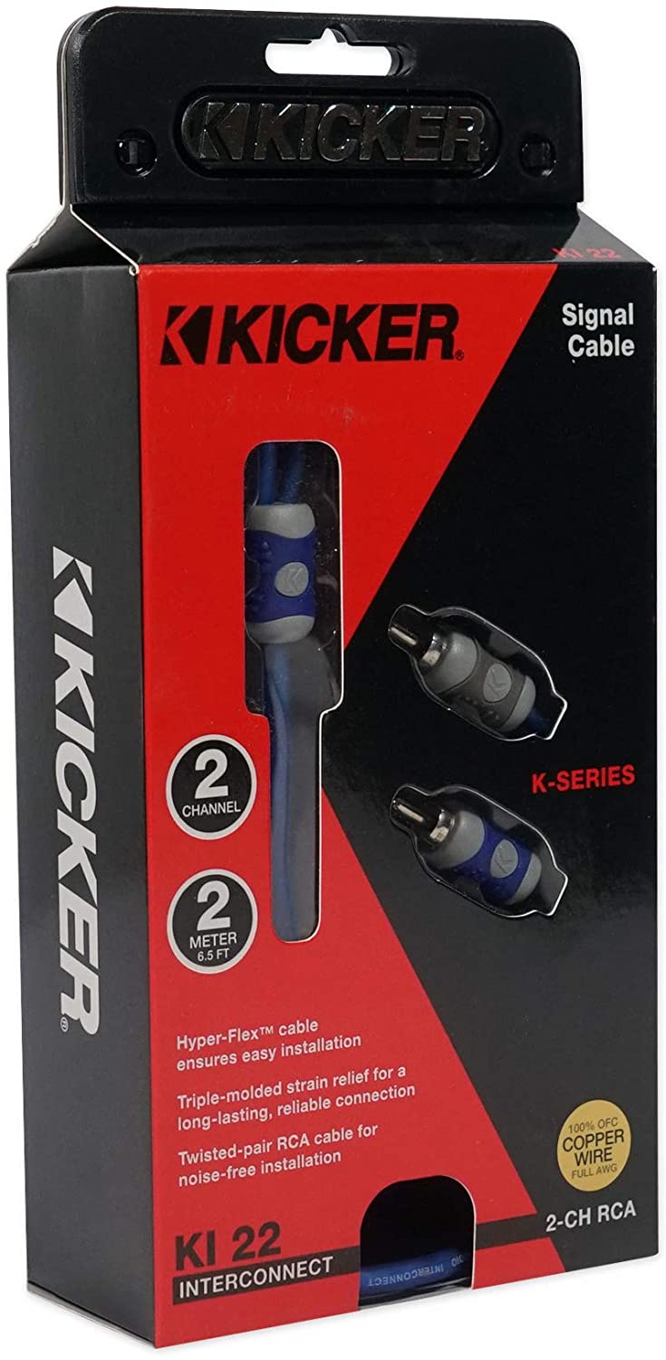 Kicker 46KI22 2-ch RCA Cable, 2m - Bass Electronics