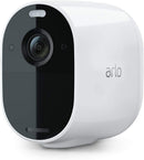 Arlo Essential Spotlight Camera - 1 Pack - Wireless Security, 1080p Video, Color Night Vision, 2 Way Audio, Wire-Free, Direct to WiFi No Hub Needed, Works with Alexa, White - VMC2030 - Bass Electronics