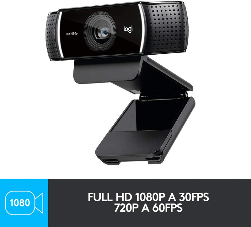 Logitech C922 Pro Stream Webcam 1080P Camera for HD Video Streaming & Recording 720P at 60Fps - Bass Electronics