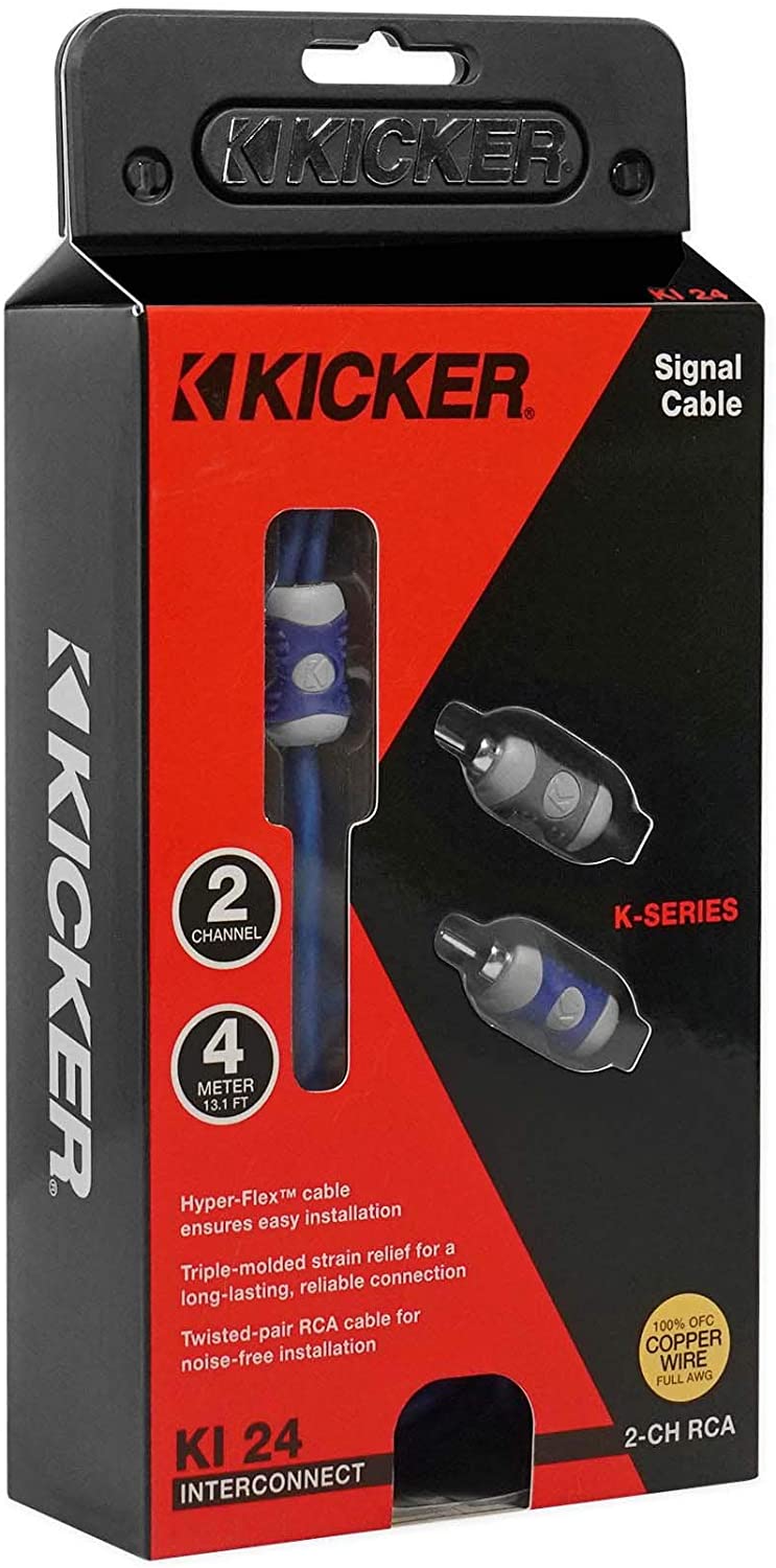 Kicker 46KI24 2-ch RCA Cable, 4m - Bass Electronics