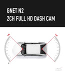 GNET N2 Front And Rear Full HD 1080p Dash Cam with Wi-Fi and Hardwire