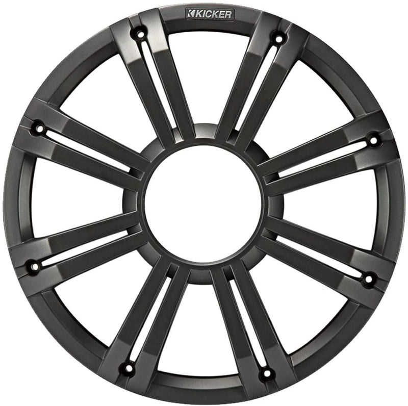 Kicker 45KMG12C KMG12 12-Inch (30cm) Grille for KM12 and KMF12 Subwoofer, LED, Charcoal - Bass Electronics