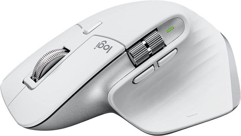 Logitech MX Master 3S - Souris sans fil hautes performances avec défilement ultra-rapide, Ergo, 8 000 DPI, Track on Glass, clics silencieux, USB-C, Bluetooth, Windows, Linux, Chrome - Gris pâle 