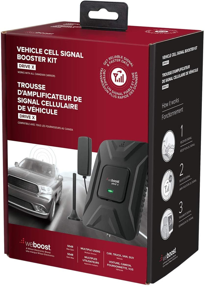 weBoost Drive X Vehicle Cell Phone Signal Booster Kit (655021) - Black - Bass Electronics