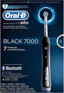 Oral-B 7000 SmartSeries Rechargeable Power Electric Toothbrush with 3 Replacement Brush Heads, Bluetooth Connectivity and Travel Case, Black, Powered - Bass Electronics