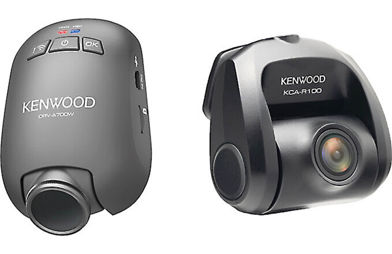 Kenwood DRV-A700WDP Compact HD dash cam with Wi-Fi and GPS — includes rear-view cam - Bass Electronics