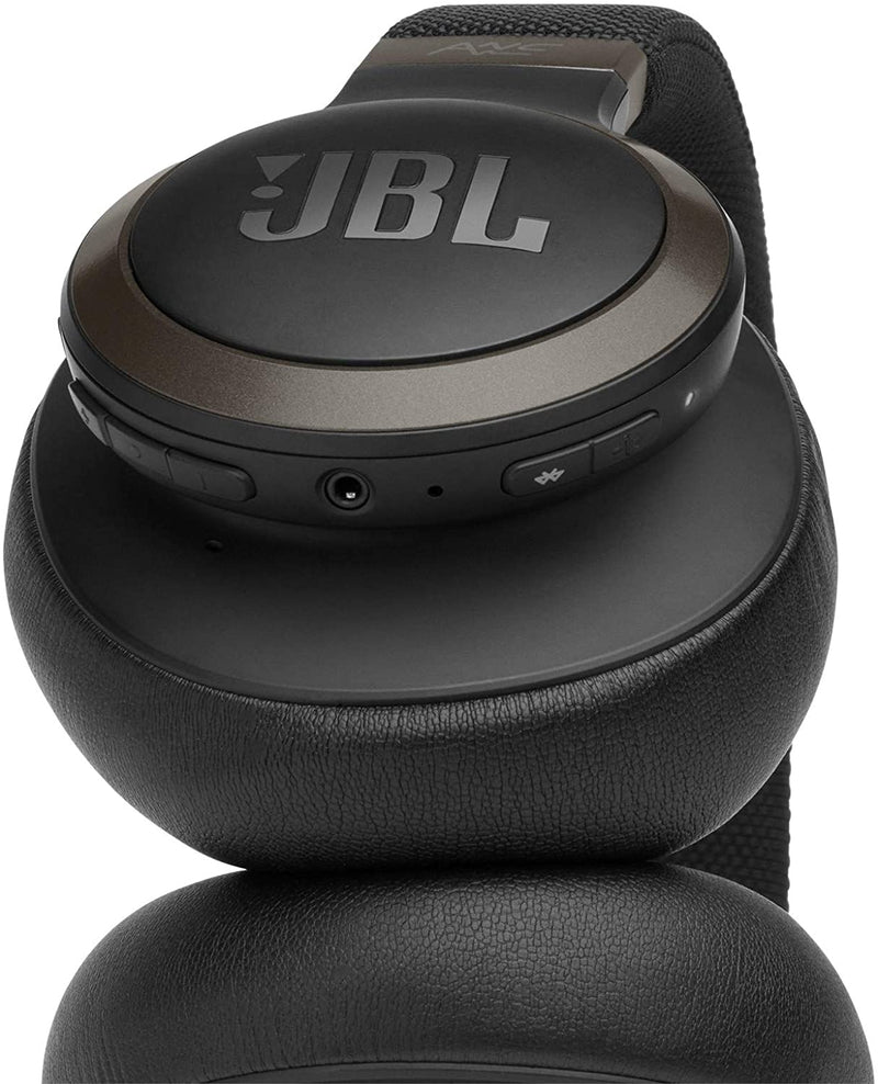 JBL Live 650BTNC Over-Ear Noise Cancelling Bluetooth Headphones - Black - Bass Electronics
